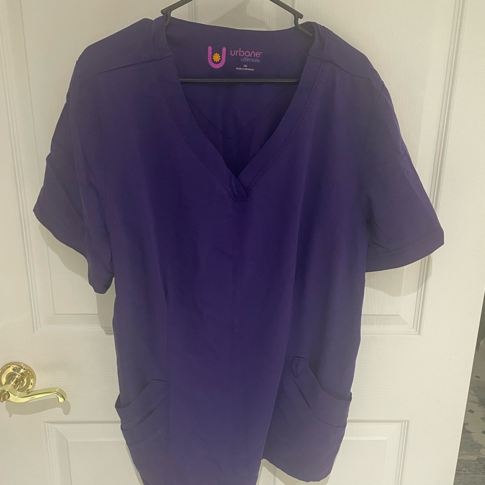 Urbane Women's Purple V-Neck Top